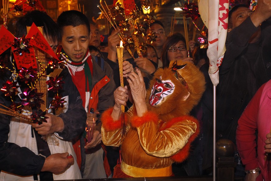 Feier beim Tempel Wong Tai Sin in Hongkong.