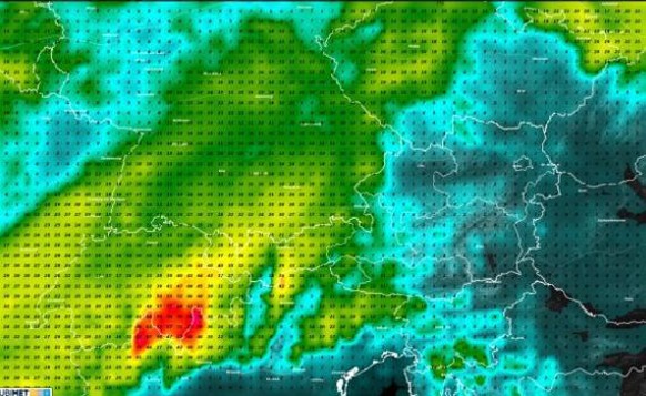 Regensumme bis Sonntagmorgen.