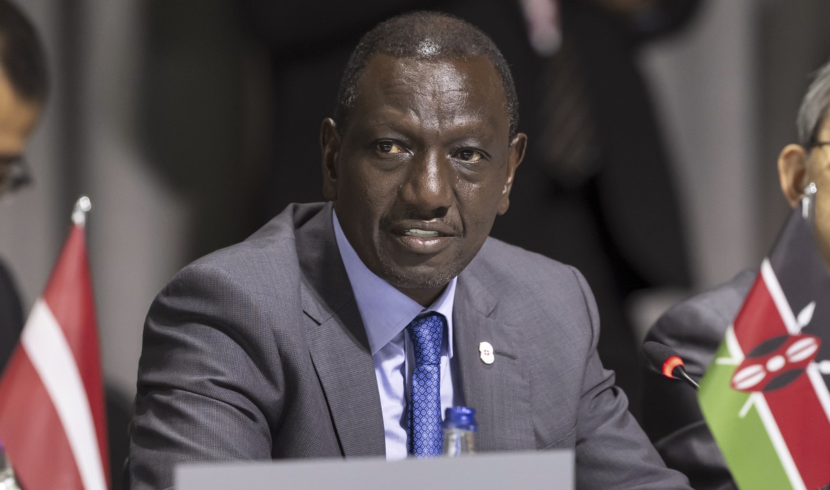 Kenya's President William Ruto attends a plenary session, during the Summit on peace in Ukraine, in Obb