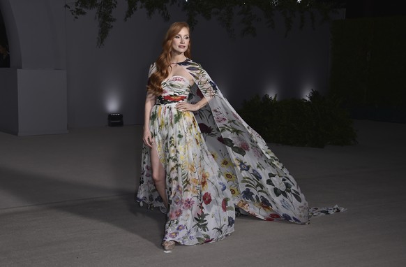 Jessica Chastain arrives at the second annual Academy Museum gala at the Academy Museum of Motion Pictures on Saturday, Oct. 15, 2022, in Los Angeles. (Photo by Jordan Strauss/Invision/AP)
Jessica Cha ...