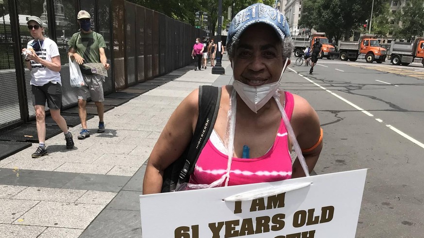 Edythe Ford reiste aus Detroit an, um am Samstag in der amerikanischen Hauptstadt zu demonstrieren.