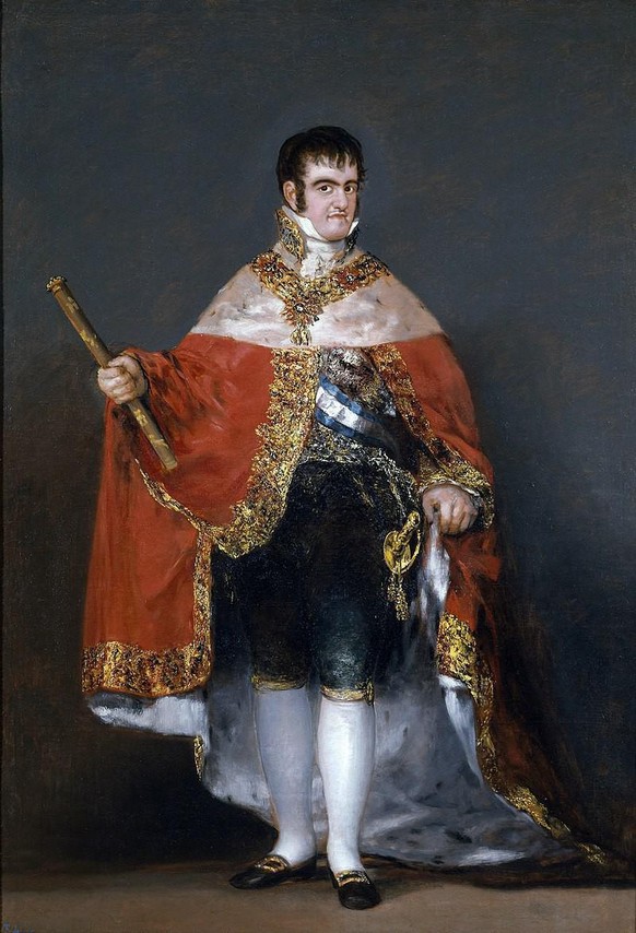 «Fernando VII con manto real», 1814.