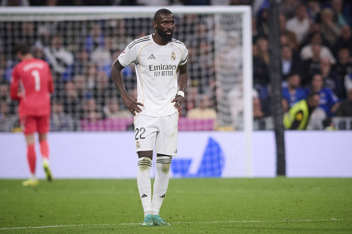 REAL MADRID CF v GETAFE CF. LA LIGA 2025/2026. ROUND 26. Real Madrid CFs Antonio Rudiger dejected during La Liga match. March 2, 2026 ALTERPHOTOS/Ropero MadridSpain PUBLICATIONxNOTxINxFRAxBEL Copyrigh ...