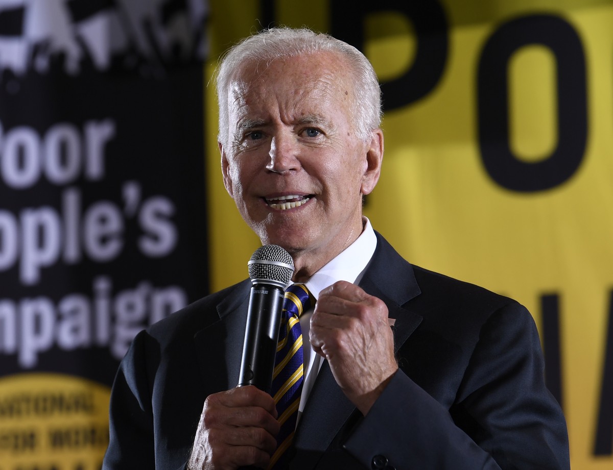 Democratic presidential candidate, former Vice President Joe Biden, speaks at the Poor People's Moral Action Congress presidential forum in Washington, Monday, June 17, 2019. (AP Photo/Susan Wals ...