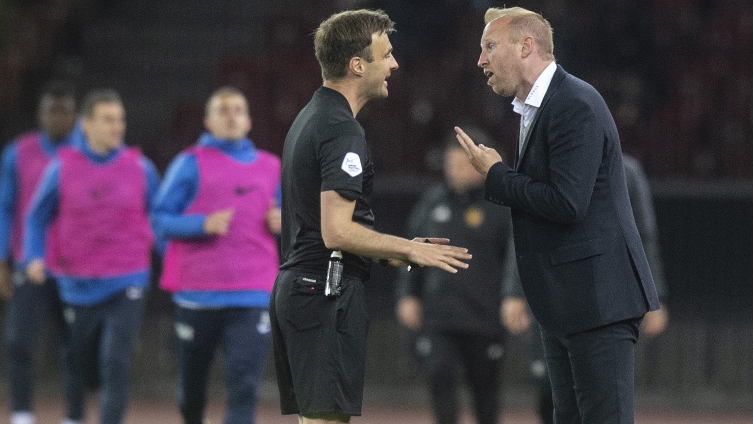 Zuerichs Trainer Ludovic Magnin, im Fussball Halbfinale des Helvetia Schweizer Cups zwischen dem FC Zuerich und dem FC Basel im Letzigrund, am Donnerstag, 25. April 2019 in Zuerich. (KEYSTONE/Melanie  ...