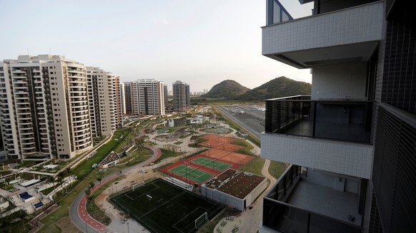 General view of athletes&#039; accommodation can be seen during a guided tour for journalists to the 2016 Rio Olympics Village in Rio de Janeiro, Brazil, July 23, 2016. REUTERS/Ricardo Moraes