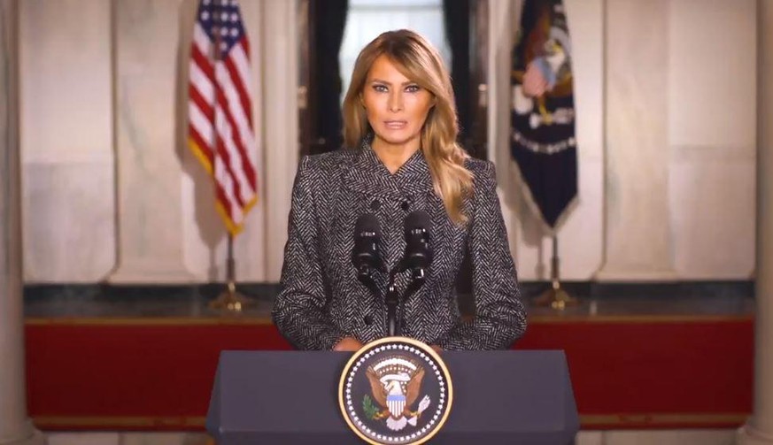 Melania Trump während ihrer Abschiedsrede.