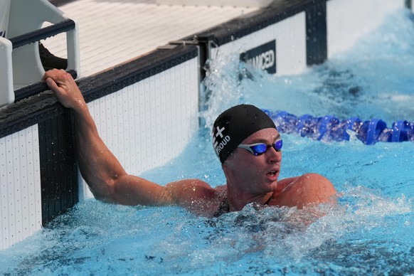 Ben Proud, of England, wins the men's 50-meter butterfly final at the Enhanced Games in Las Vegas, Sunday, May 24, 2026. (AP Photo/Jae C. Hong)
Ben Proud