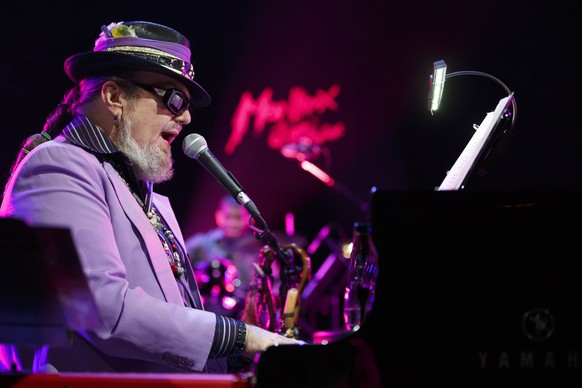 epa07631566 (FILE) - US musician Dr John performs on the stage of the Auditorium Stravinski at the 48th Montreux Jazz Festival, in Montreux, Switzerland, 14 July 2014 (reissued 07 June 2019). US blues ...