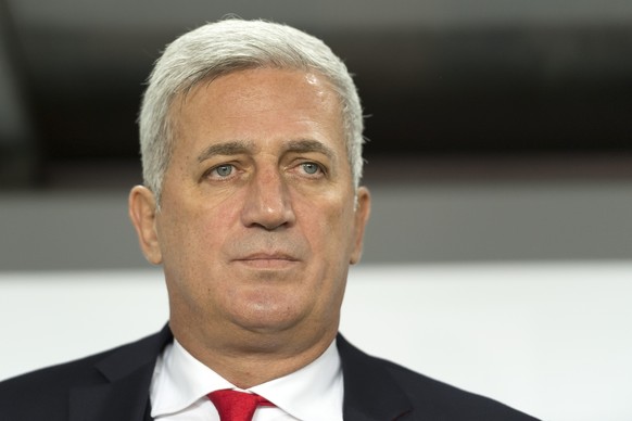 Switzerland&#039;s Croatian head coach Vladimir Petkovic during the 2018 Fifa World Cup Russia group B qualification soccer match between Hungary and Switzerland in the Groupama Arena in Budapest, Hun ...