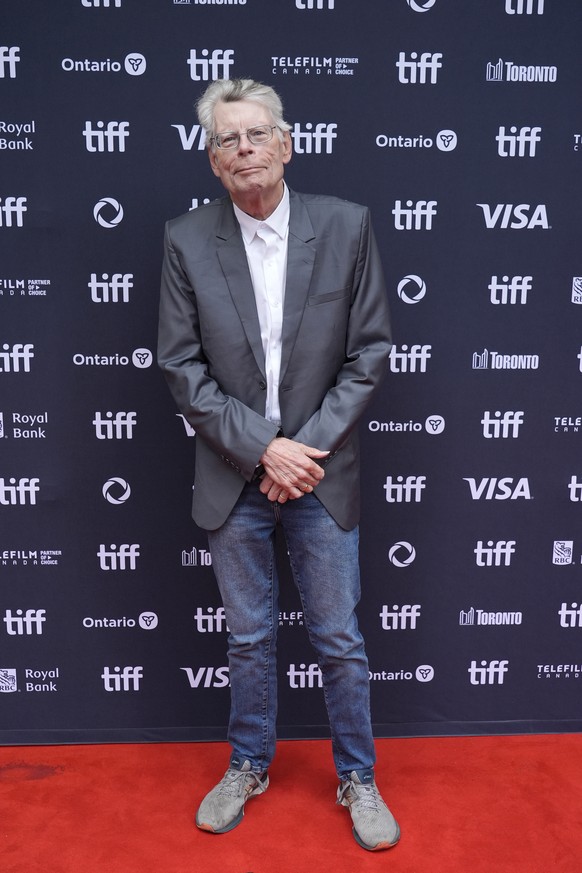 Stephen King attends the premiere of &quot;The Life of Chuck&quot; during the Toronto International Film Festival on Friday, Sept. 6, 2024, at Princess of Wales Theatre in Toronto. (AP Photo/Chris Piz ...