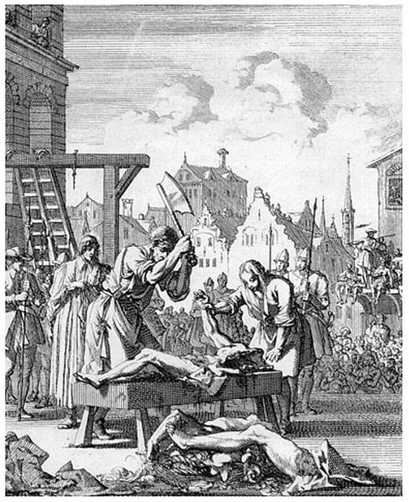 Die Exekution von Sir Thomas Armstrong, 1684.
