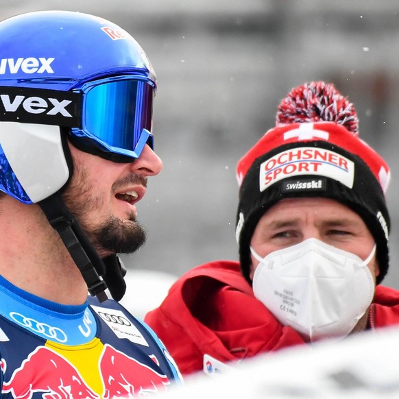 IMAGO / Eibner Europa

20.01.2022, Streif, Kitzbühel, AUT, FIS Weltcup Ski Alpin, Abfahrt, Herren, 2. Training, im Bild v.l.Dominik Paris (ITA), Beat Feuz (SUI) // v.l.Dominik Paris (ITA), Beat Feuz ( ...