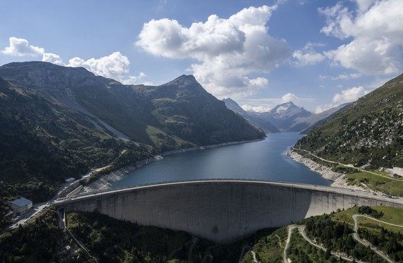 Blick auf den Stausee Lago di Lei, aufgenommen am Donnerstag, 11. August 2022, in Ferrera. (KEYSTONE/Gian Ehrenzeller)