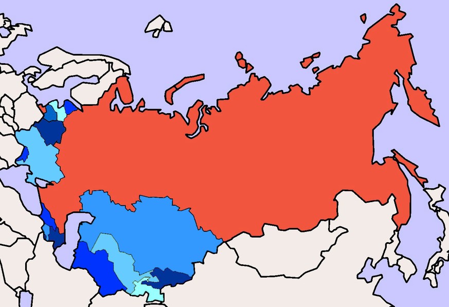 Die Situation nach dem Zweiten Weltkrieg: Das ehemalige Ostpreussen in der Sowjetunion und in Russland (rot).&nbsp;