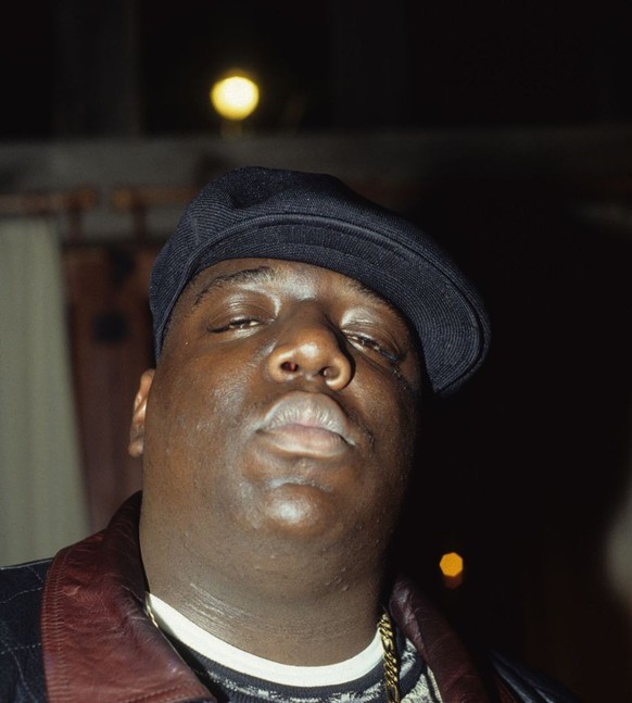 NEW YORK - 1994: The Notorious B.I.G. aka Biggie Smalls (Christopher Wallace) poses for a portrait in 1994 in New York City, New York. (Photo by Al Pereira/Michael Ochs Archives/Getty Images)