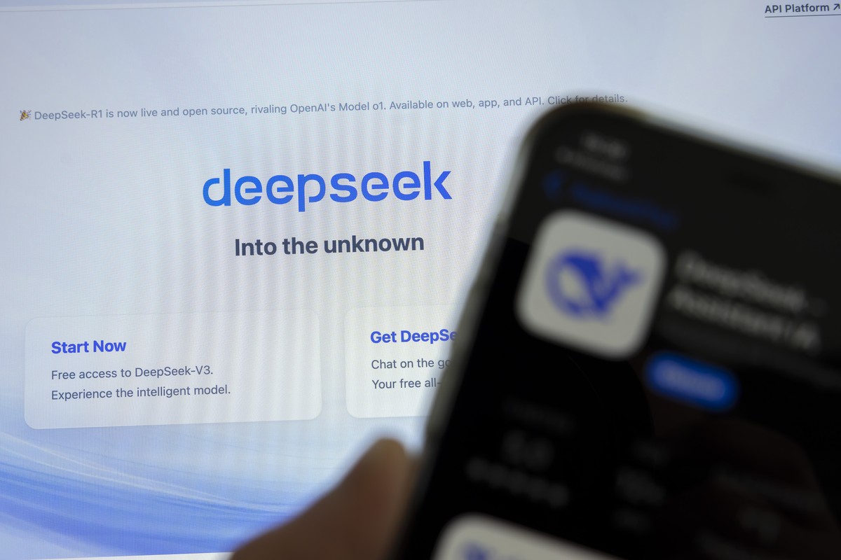 The icon of Chinese app DeepSeek is seen on a mobile phone, in Geneva, Switzerland, Tuesday, January 28, 2025. (KEYSTONE/Salvatore Di Nolfi)