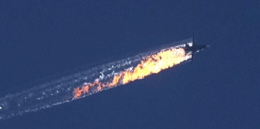 Die Videoaufnahme soll das abgeschossene russische Flugzeug zeigen.