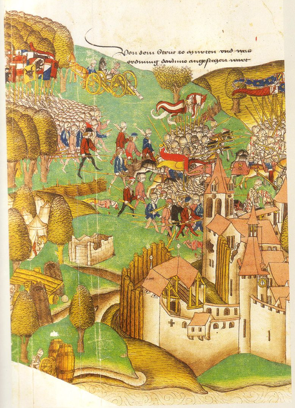 Die Schlacht bei Murten, Darstellung im Zürcher Schilling 1480/84