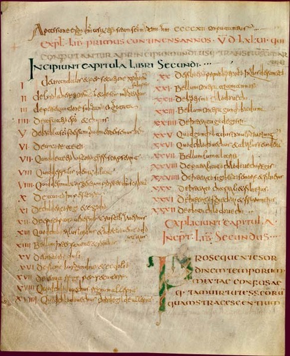 Eine Seite einer Handschrift der Historiae von Gregor von Tours. Paris, Bibliothèque Nationale, Lat. 17655, fol. 13v (spätes 7. Jahrhundert)
https://de.wikipedia.org/wiki/Gregor_von_Tours#/media/Datei ...