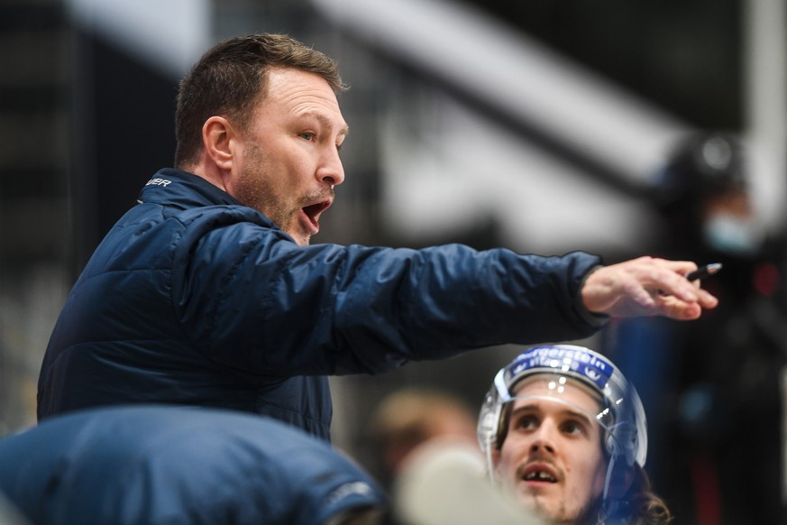 ARCHIV -- Laker&#039;s Head Coach Jeff Tomlinson in der Corner Arena in Lugano am 24. Januar 2021. Der EHC Kloten verpflichtet Jeff Tomlinson als neuen Headcoach f�r die erste Mannschaft, wie der Club ...