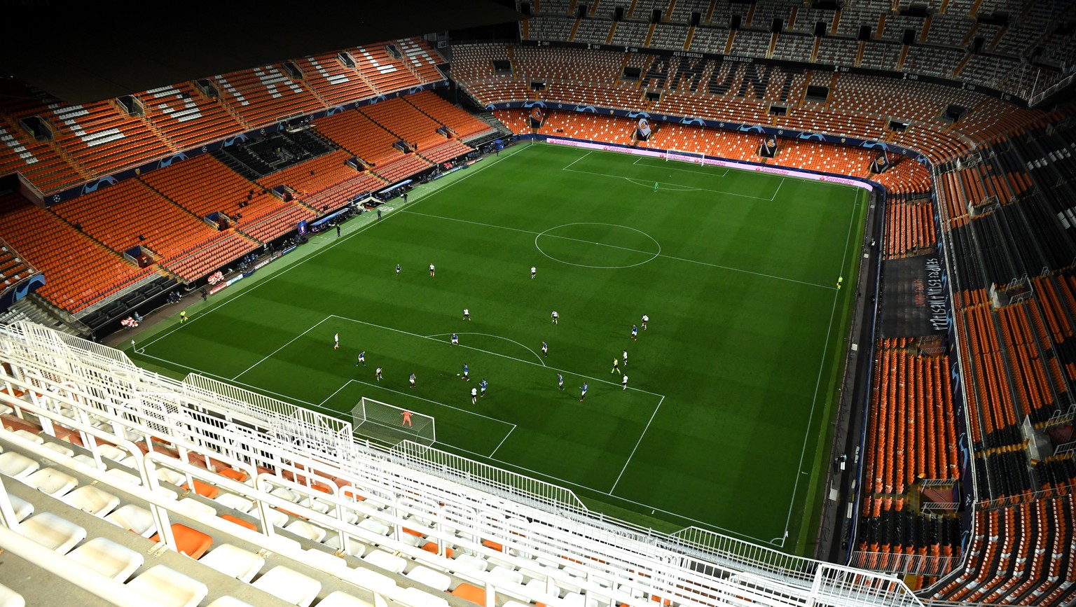 Während in Leipzig noch Zuschauer erlaubt waren, fand das Spiel in Valencia ohne sie statt.