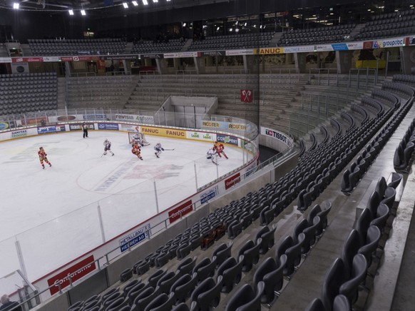 Eines der vielen Geisterspiele, hier das Spiel Biel-ZSC.