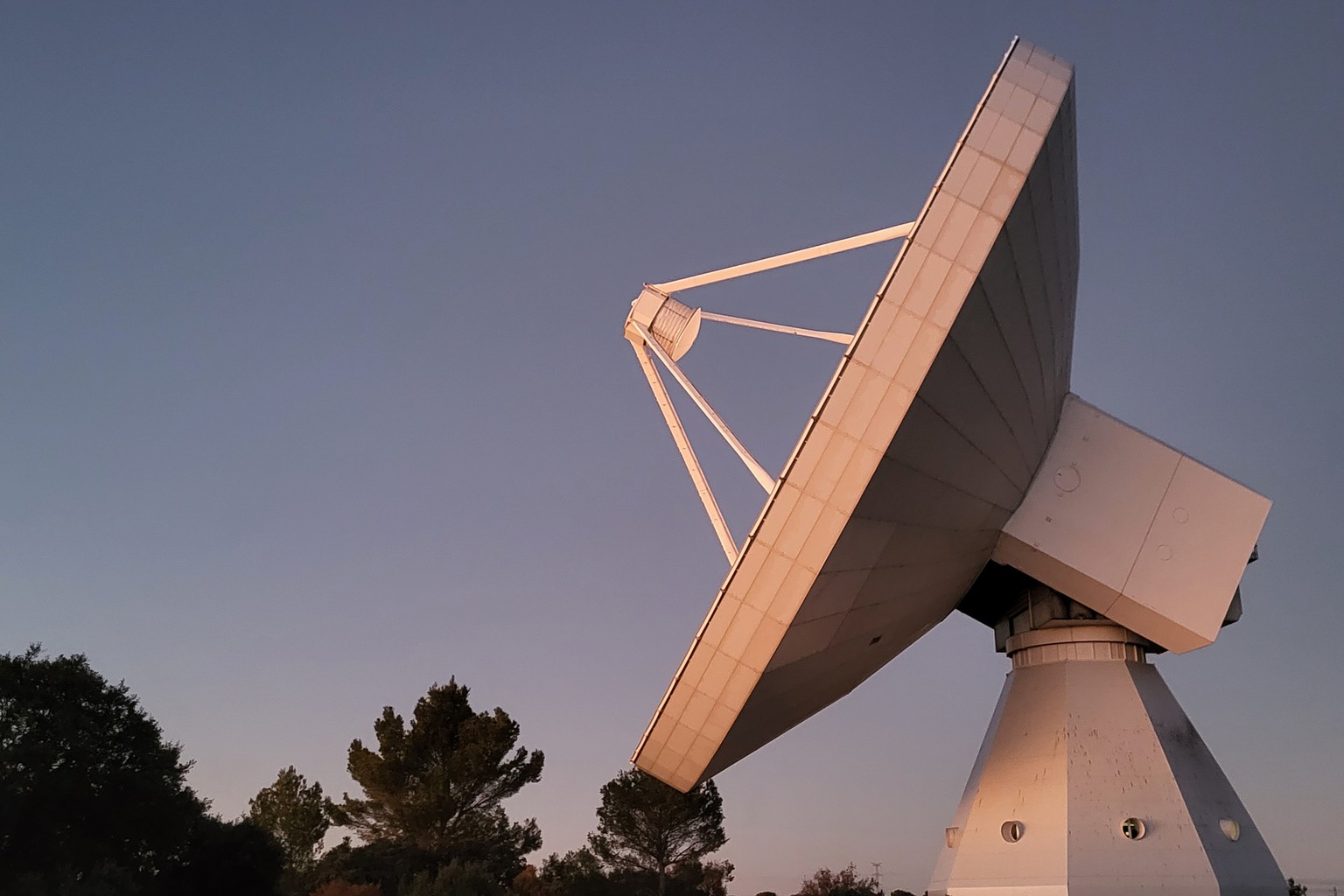 This Dec. 2023 photo provided by Pablo de Vicente shows a radio telescope at Yebes Observatory in Yebes, Spain. (Pablo de Vicente via AP)
Interstellar Sugar
