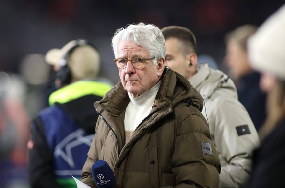 München, Deutschland 17. April 2024: Fussball, Herren, Champions League, Saison 2023/2024, Viertelfinale Rückspiel, FC Bayern München - FC Arsenal, Allianz Arena Marcel Reif, Sportmoderator, Kopf, Obe ...