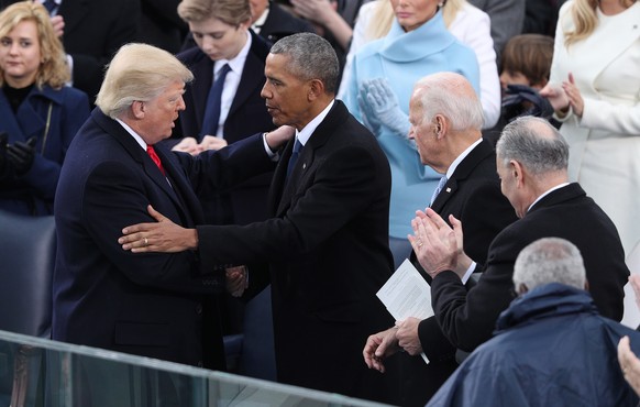 Barack Obama nahm vor vier Jahren an Donald Trumps Vereidigung teil, wie es die Tradition verlangt.