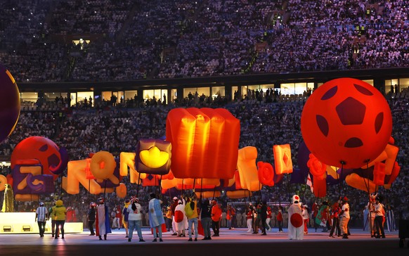 epa10371968 General view of the Closing Ceremony prior to the FIFA World Cup 2022 Final between Argentina and France at Lusail stadium in Lusail, Qatar, 18 December 2022. EPA/Ronald Wittek