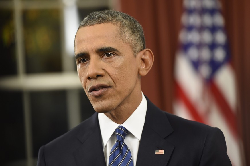 Obama bei seiner Rede im Oval Office.