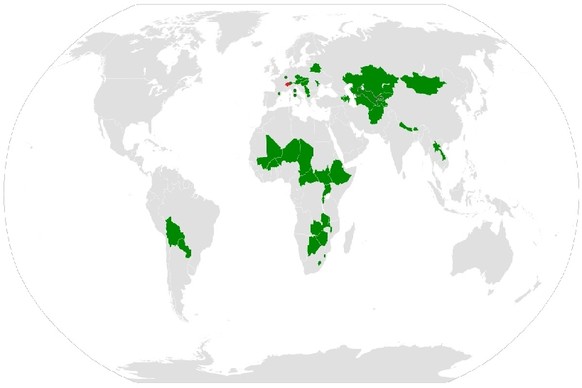 B wie Binnenstaat: Die Binnenstaaten dieser Welt.