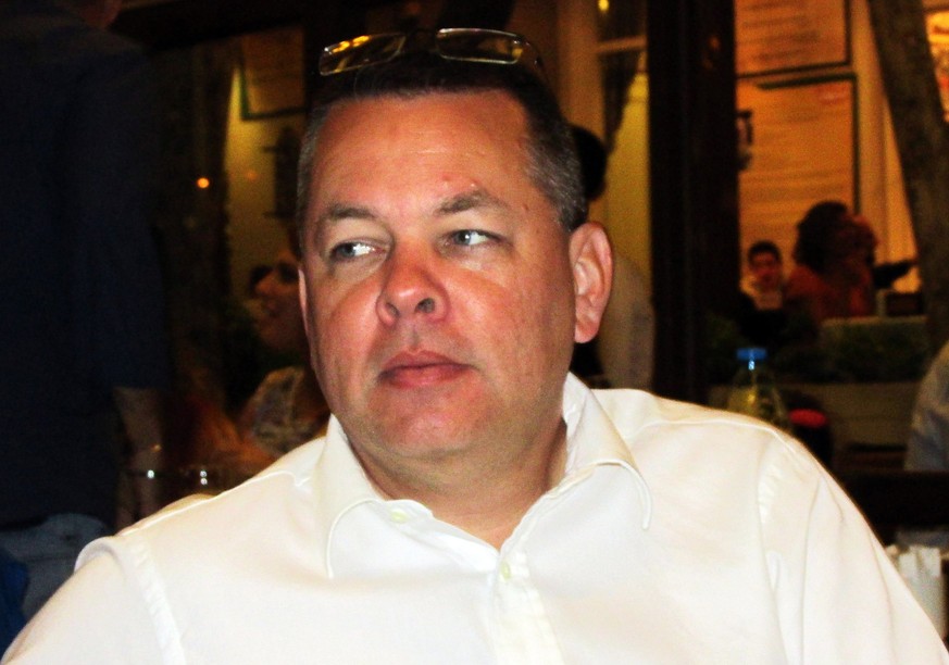 epa06600891 US citizen, pastor Andrew Craig Brunson pictured in Izmir, Coastal city of Turkey, 20 May 2017 (issued 13 March 2018). Brunson was arrested in October 2016, accused of being a member of a  ...