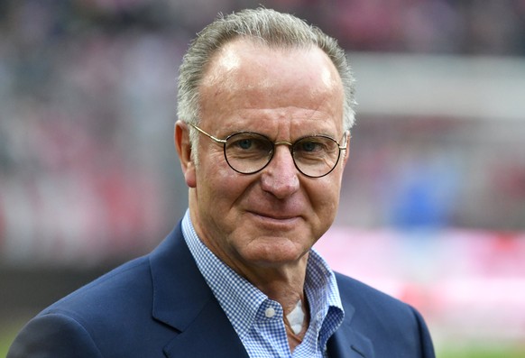 epa06594197 Bayern&#039;s CEO Karl-Heinz Rummenigge during the German Bundesliga soccer match between FC Bayern Munich and Hamburger SV, in Munich, Germany, 10 March 2018. EPA/PHILIPP GUELLAND EMBARGO ...