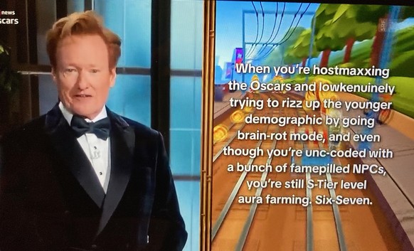 Und hier versucht Conan O'Brien, die Oscars für eine junge Zielgruppe flott zu machen.