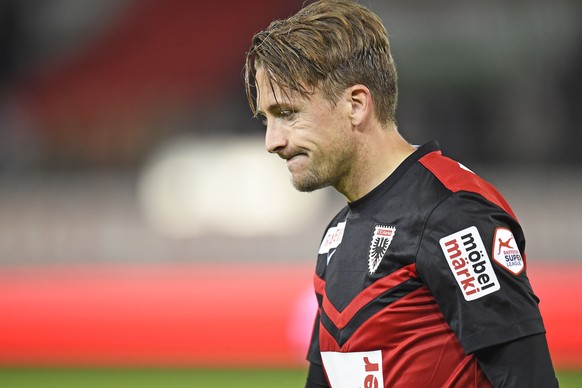 16.05.2015; Sion; Fussball Super League - FC Sion - FC Aarau;
Enttaeuschung bei Daniel Gygax (Aarau)
(Urs Lindt/freshfocus)