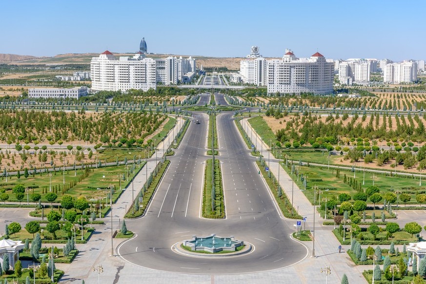 Turkmenistan die besten Bilder aus dem Land, in dem seit 2016 kein Schweizer lebt. Einziger Schweizer watson.ch
Ashgabat Turkmenistan Stadt Umhang, Skyline der schönen Architektur und Parks in Ashgaba ...