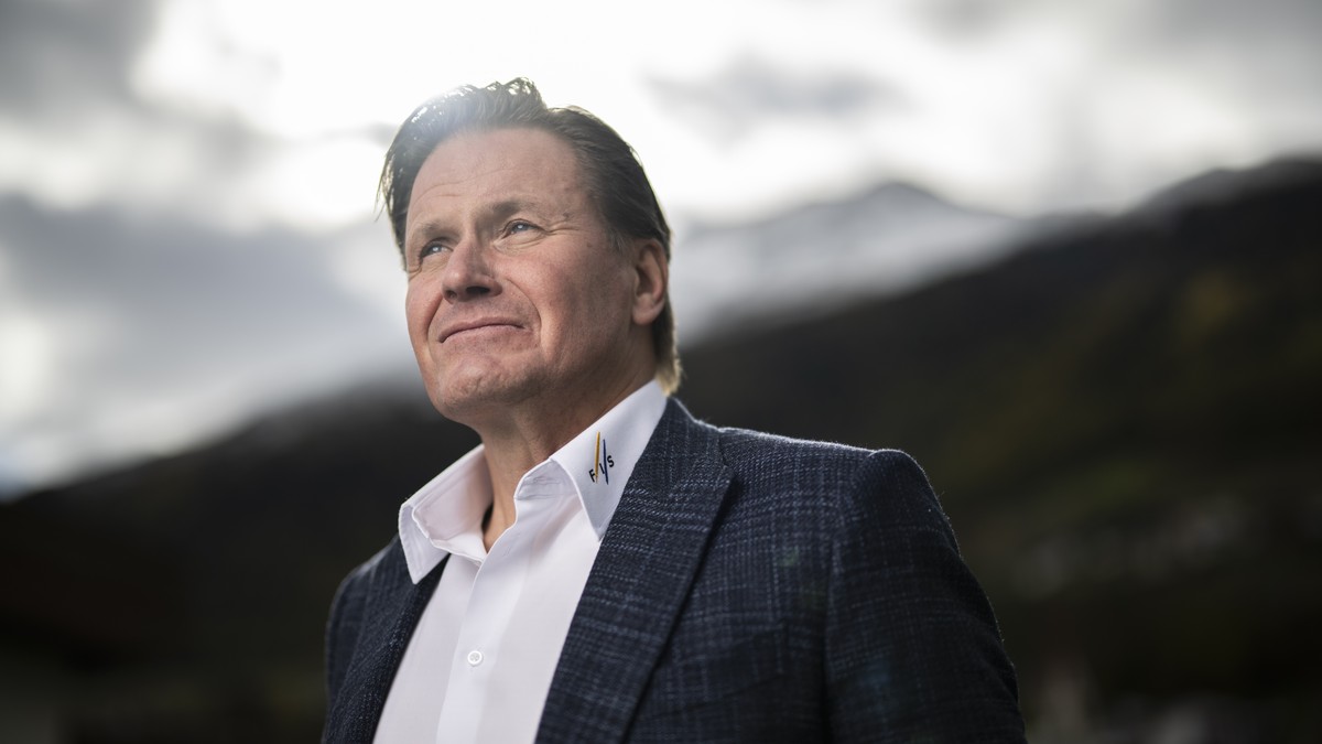Urs Lehmann, CEO of the FIS, poses prior the FIS Alpine Ski World Cup season in Soelden, Austria, on Friday, October 24, 2025. The Alpine Skiing World Cup season 2025/26 will be opened this weekend in ...