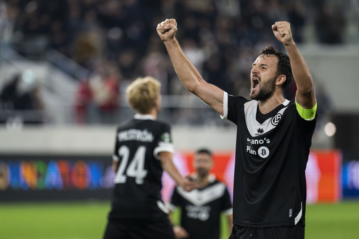 Anto Grgic (FC Lugano), to end the UEFA Conference League football match between FC Lugano and FK Crvena Zvezda on Thursday 15 October 2026 at the AIL Arena in Lugano..(KEYSTONE/Ti-Press/Samuel Golay)