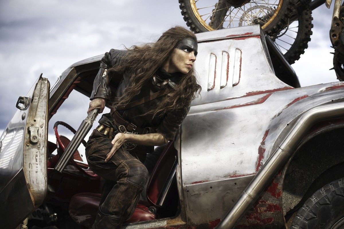 This image released by Warner Bros. Pictures shows Anya Taylor-Joy in a scene from "Furiosa: A Mad Max Saga." (Warner Bros. Pictures via AP)