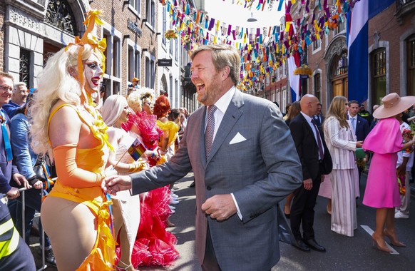 Willem-Alexander hat Spass in Maastricht. 