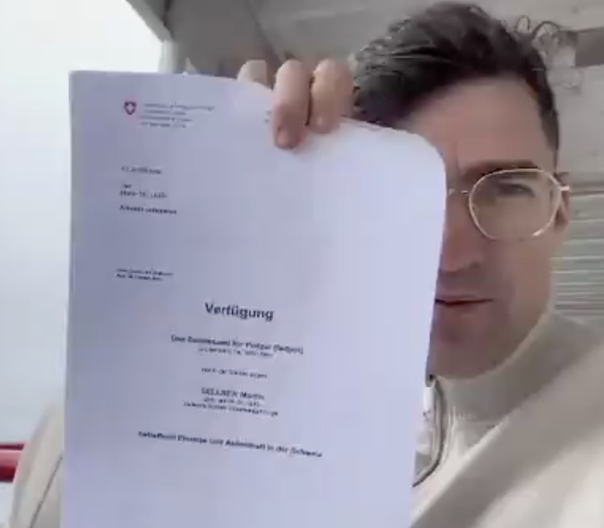 Martin Sellner wurde an der Schweizer Grenze festgenommen (19. Oktober 2024)
