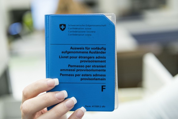Der Ausweis F wird an vorläufig aufgenommene Ausländer abgegeben und ist provisorisch gültig.