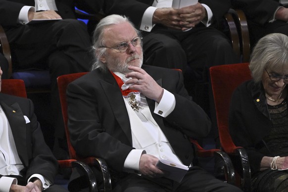 Nobel laureate in Literature, Jon Fosse attends the Nobel Prize ceremony at the Concert Hall in Stockholm, Sweden, Sunday Dec. 10, 2023. (Claudio Bresciani/TT via AP)