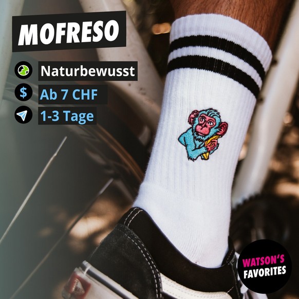 Die Sportsocken Funky Monkey von Mofreso.