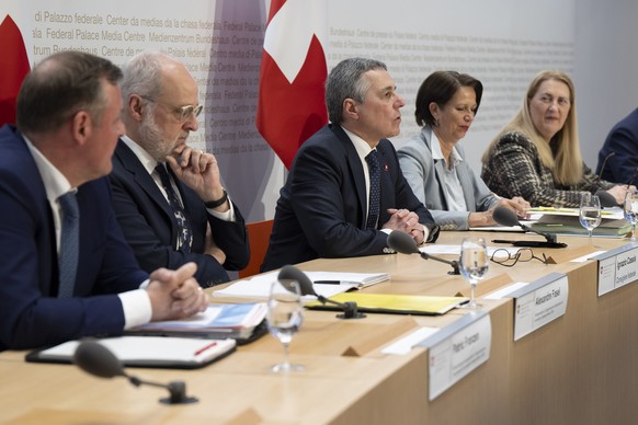 Patric Franzen, Stellvertretender Staatssekretaer im Eidgenoessischen Departement fuer.auswaertige Angelegenheiten (EDA), Alexandre Fasel, Staatssekretaer im Eidgenoessischen Departement fuer auswaert ...