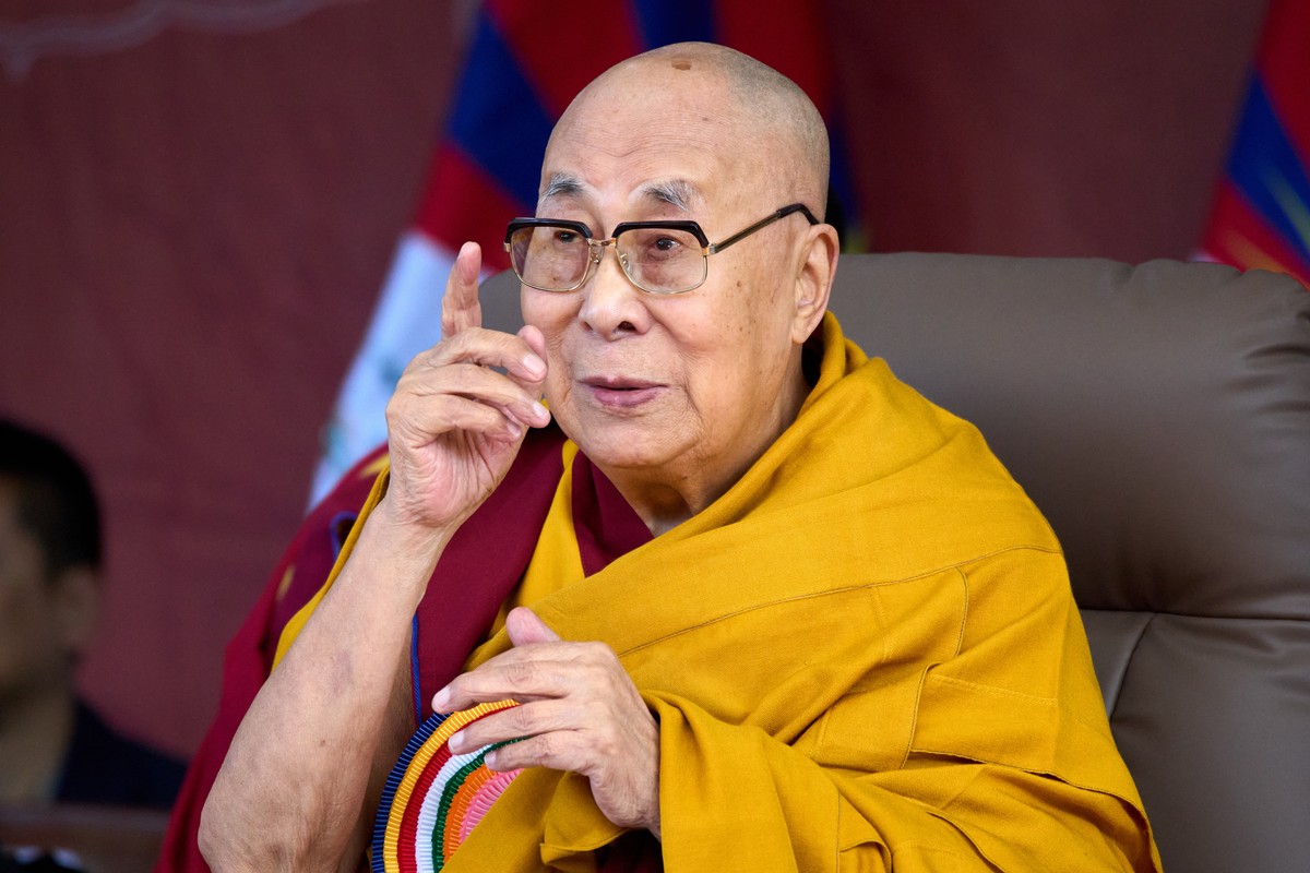 Tibetan spiritual leader the Dalai Lama gestures during an event celebrating the 75th anniversary of the day he assumed political and spiritual leadership of Tibet, in Dharamshala, India, Monday, Nov. ...