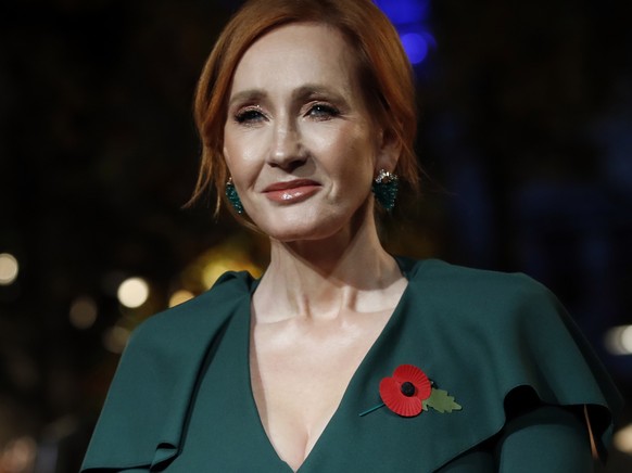 FILE - Author J.K. Rowling appears at the world premiere of the film &quot;Fantastic Beasts: The Crimes of Grindelwald&quot; in Paris on Nov. 8, 2018. Scholastic announced Tuesday that Rowling&#039;s