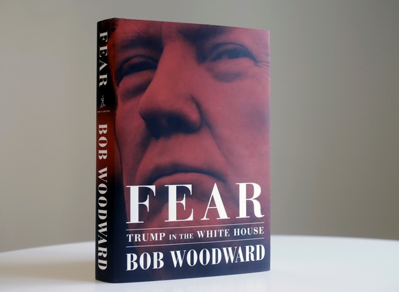 A copy of Bob Woodward&#039;s &quot;Fear&quot; is photographed Wednesday, Sept. 5, 2018, in New York. It&#039;s not clear whether President Donald Trump has much to fear from &quot;Fear&quot; itself.  ...